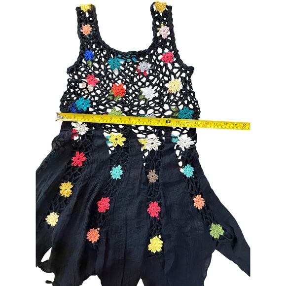Y2K Crochet Flower Tassel Mini Dress
Tunic Boho Festival Grunge Fairy Size Small - Picture 15 of 16